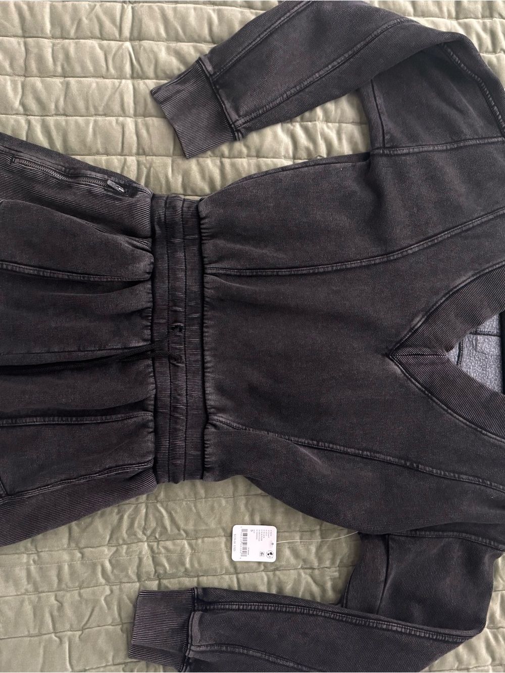 FP Movement by Free People Black Washed Jumpsuit Romper